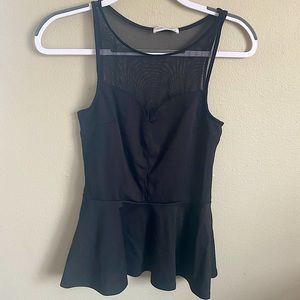 Size Large, Color Black, See through with pattern, Fit and Flare